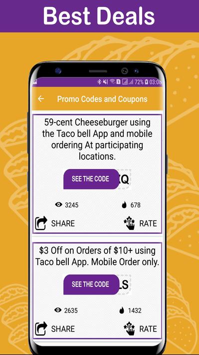 Coupons For Taco - Food Coupon, Discount Code 107% for Android - APK Download