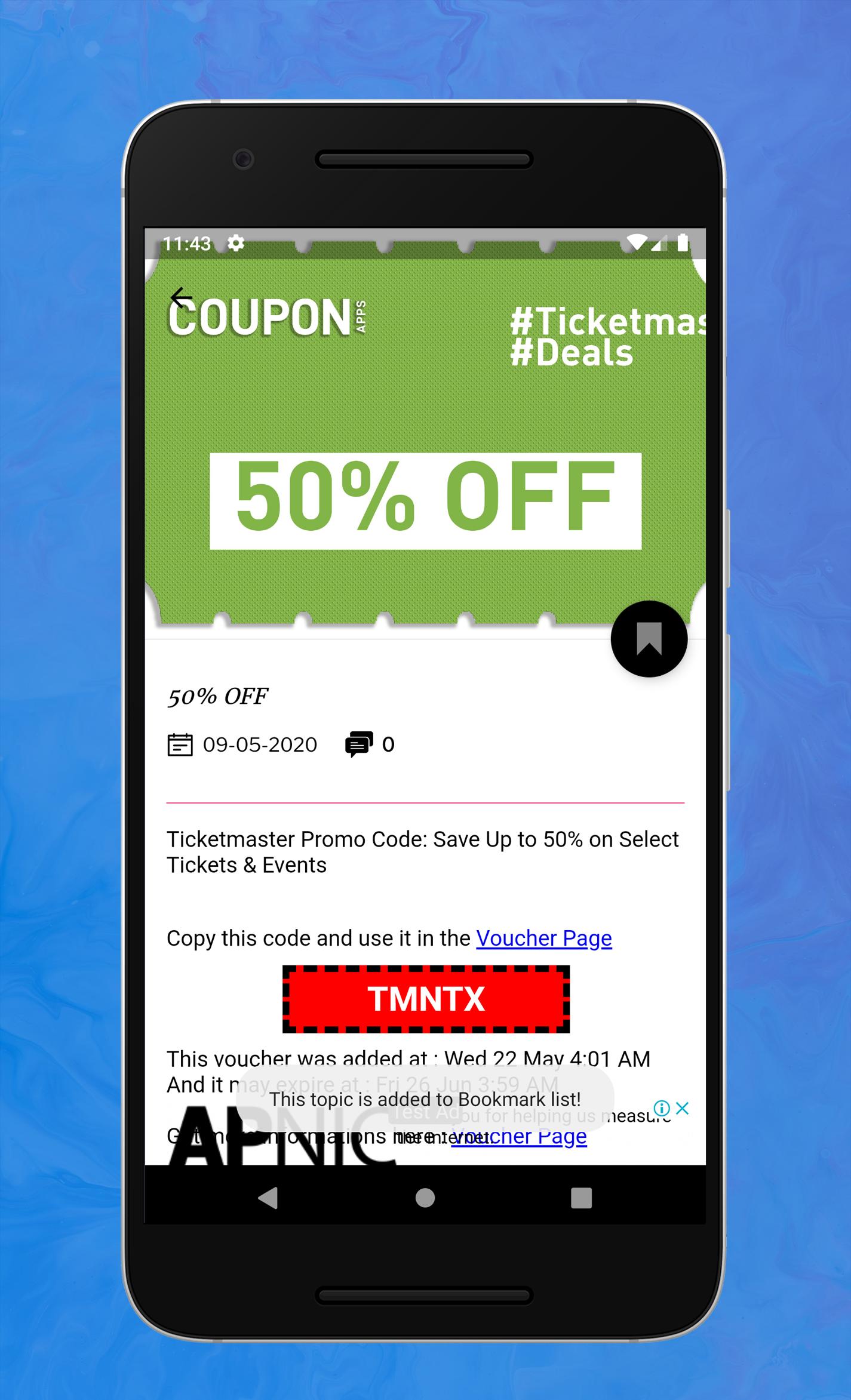 Coupons for Ticketmaster promo codes - Coupon Apps for Android - APK  Download