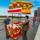 Camion de livraison de hot-dog icône
