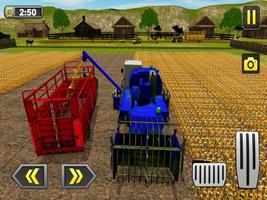 Colheitadeira fazenda real 3D imagem de tela 3