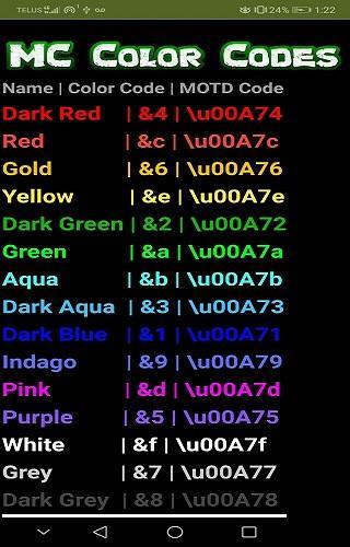 Minecraft Color Codes For Android Apk Download