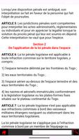 Code Pénal du Togo Screenshot 1