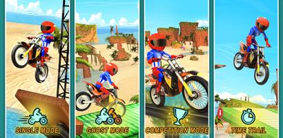 Superhero Moto Bike Stunt Racing Game capture d'écran 1
