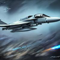 Military Jet Fighter Air Strik ポスター