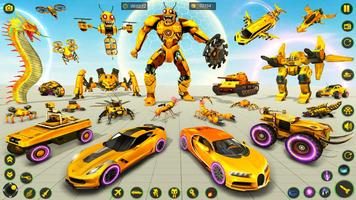 Bee Robot Car Transform Games screenshot 2