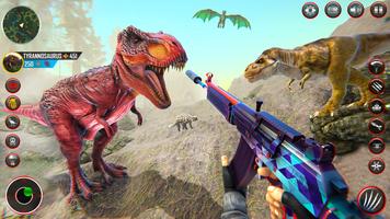 echte dino-jager: dino-spel 3d-poster