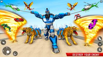 Police Tiger Robot Car Game 3d screenshot 2