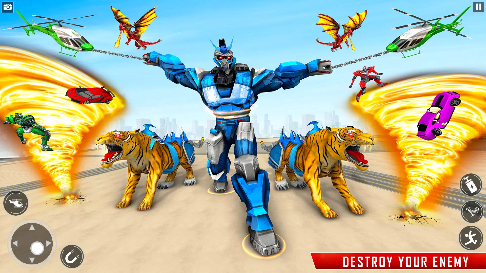 Flying Wild Tiger Robot Game para Android - Download