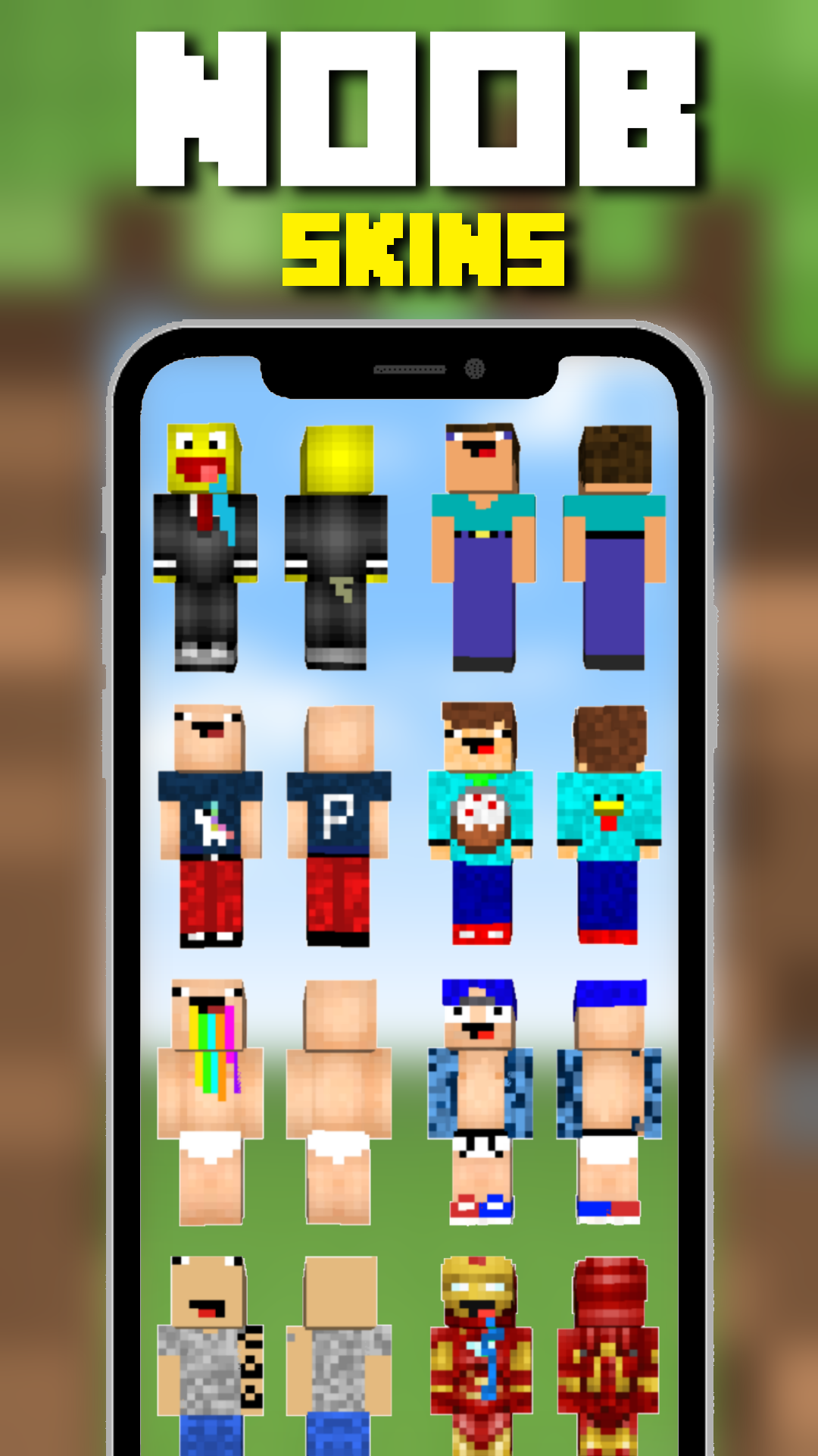 Noob Skins Minecraft PE APK for Android Download