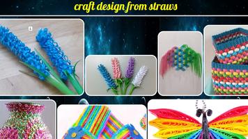 craft designs from straws পোস্টার