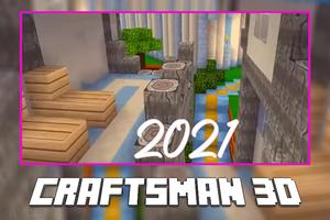 Craftsman 2021 Craft Building Mine Affiche