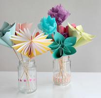 Flores de papel artesanal Cartaz