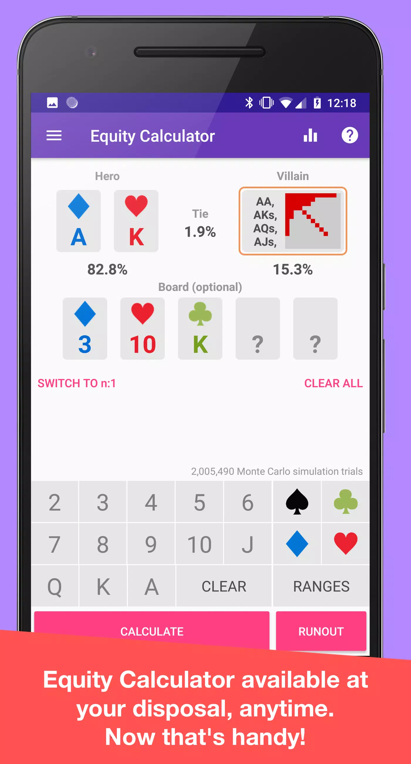 Poker Odds+ Texas Hold'em poker odds calculator APK voor Android Download