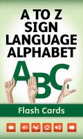 Sign Language Alphabet Cards الملصق