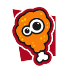 Crazy chicken icon