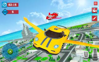 New Flying Car Driver Game : Real Futuristic Car постер