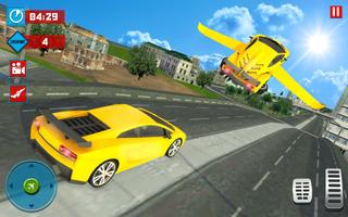 新しいフライングカードライバーゲーム：リアル未来車 スクリーンショット 3