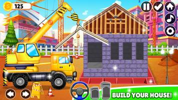 Kids Construction Vehicle Game постер
