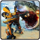 Robot Shark Hunt Car Transform أيقونة