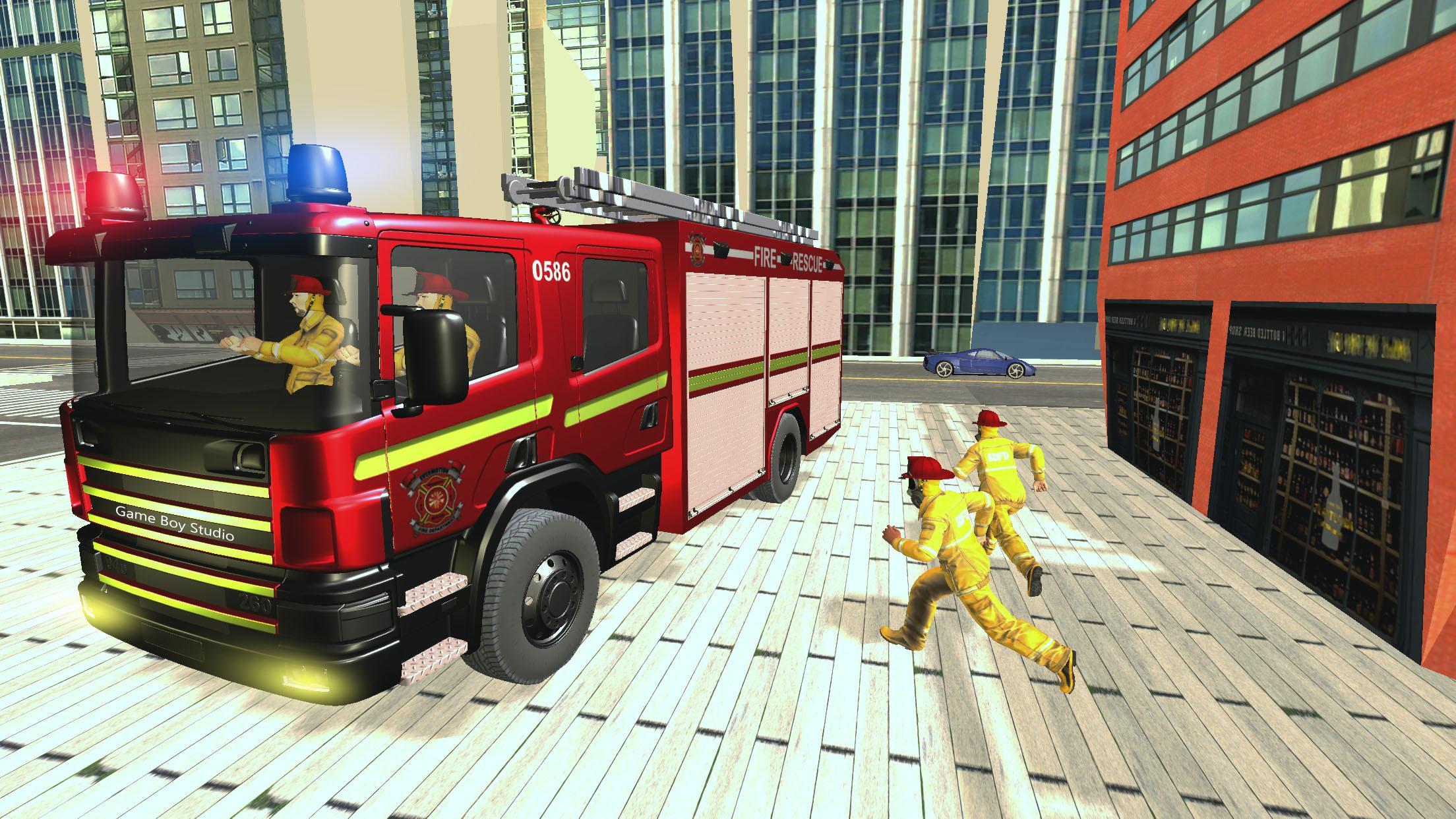 911 Fire Rescue Truck Driver Simulator poster.