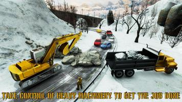 Snow Excavator Crane Simulator الملصق