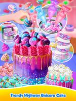 Unicorn Food - Sweet Rainbow Cake Desserts Bakery capture d'écran 2