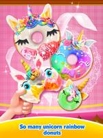 Unicorn Rainbow Donut - Sweet Desserts Bakery Chef poster