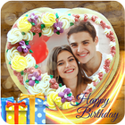 Name Photo on Birthday Cake Frame simgesi