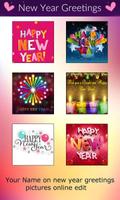 New Year Greeting Card with Name capture d'écran 1