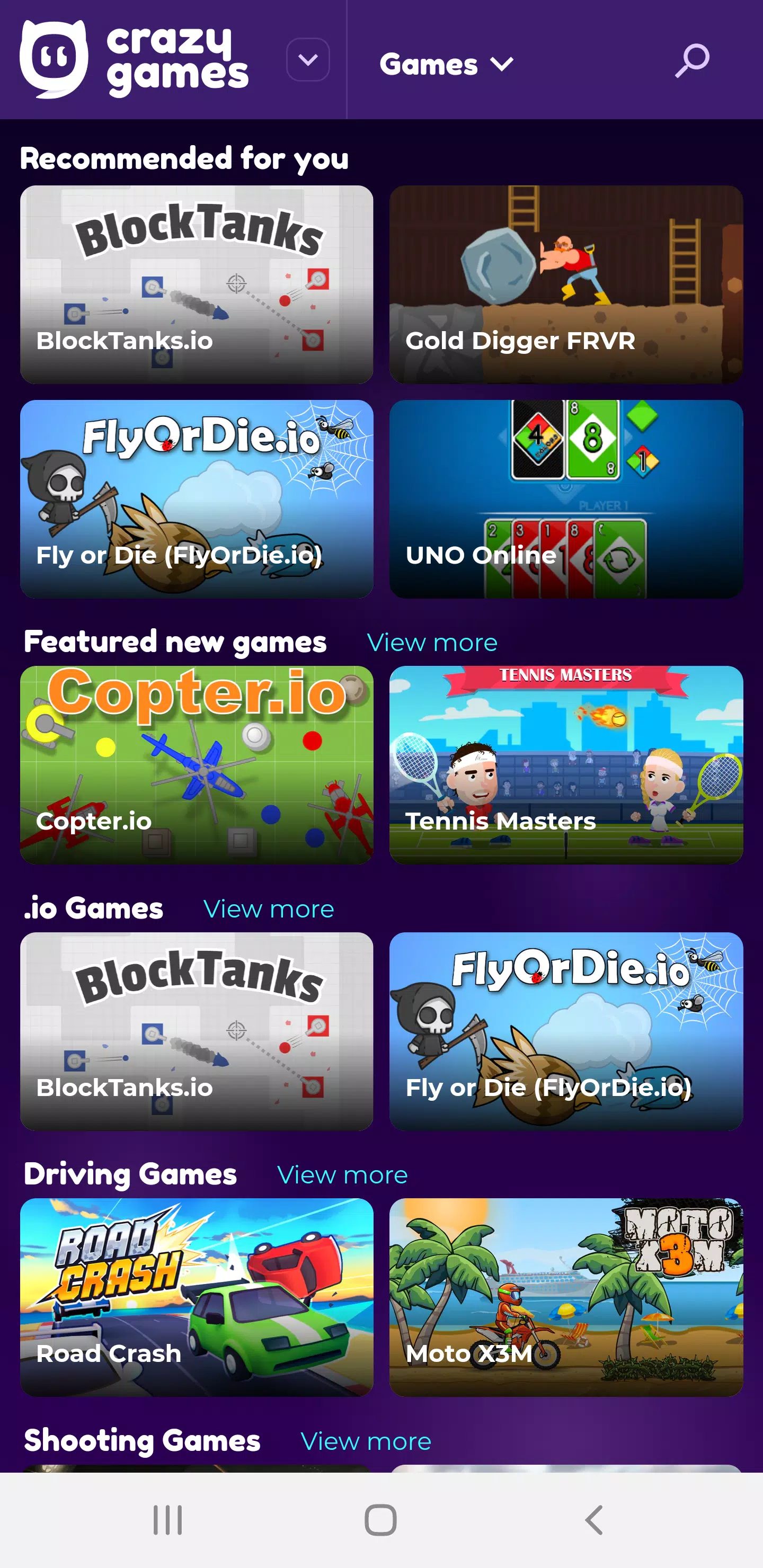 Download do APK de Crazy Games para Android
