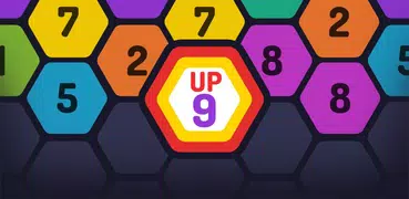 UP 9 - ヘキサパズル！数字を合わせて9にししょう