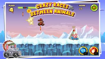Crazy Races Between Animals تصوير الشاشة 1