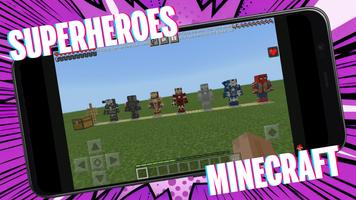 Superhelden in Minecraft Plakat