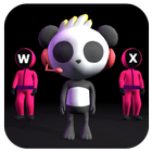 Combo Fall Panda Running 3D icône