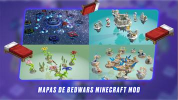Mapas de Bedwars Minecraft Mod Cartaz