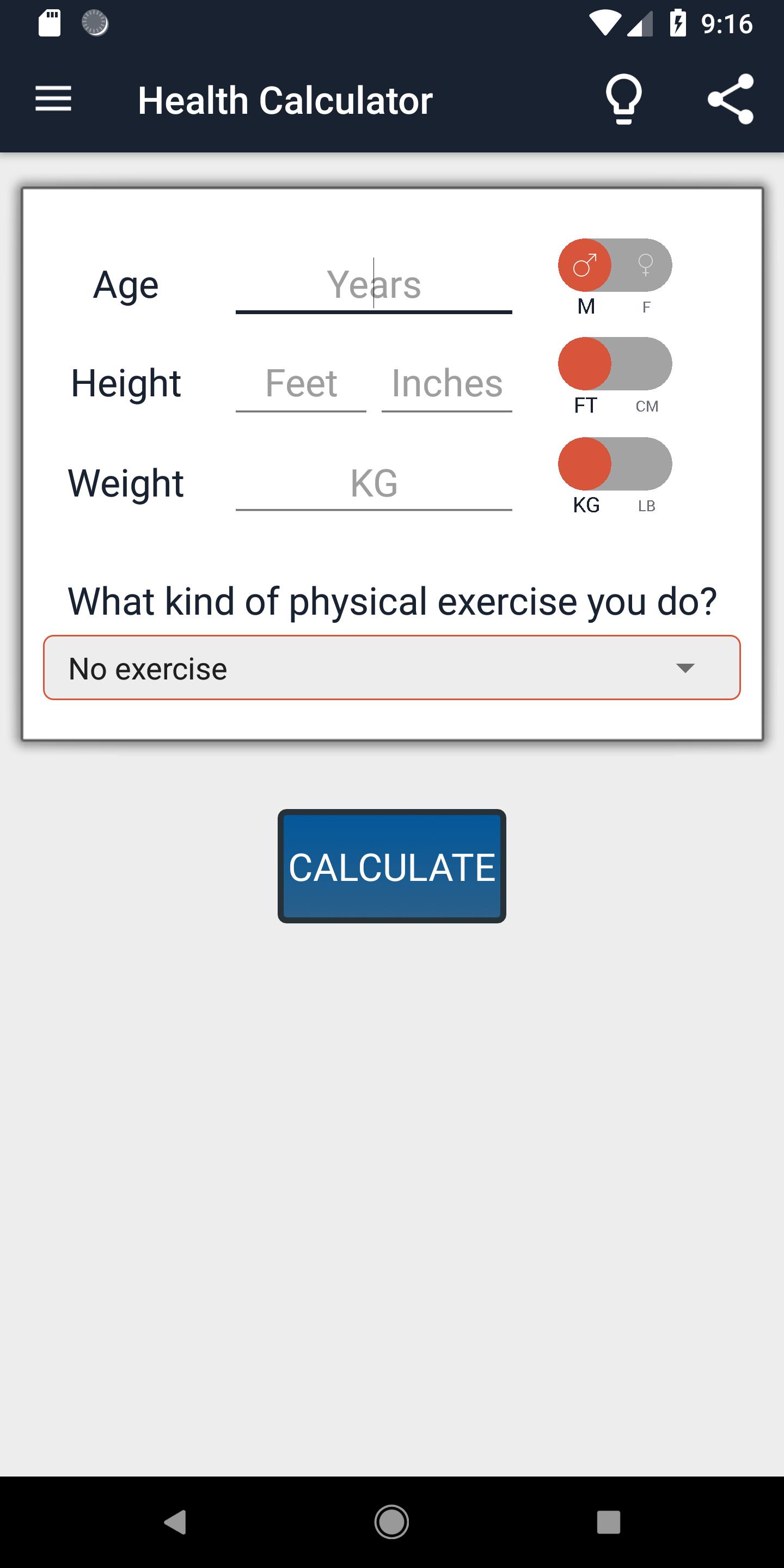 Bmi Calculator Bmr Weight Health Calculator For Android Apk