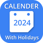 Calendar 2024 & Holidays icône