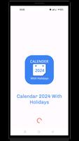 Calendar 2024 & Holidays Poster