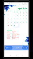 Calendar 2024 & Holidays imagem de tela 3