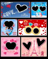 Love Heart Frame Affiche