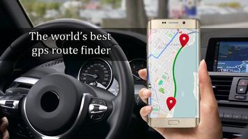 Traqueur de route GPS et navigateur Affiche