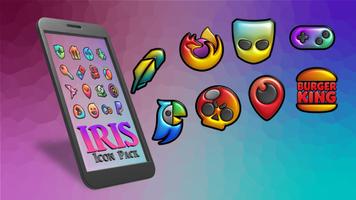Iris Dark Flat 3D Icon Pack ảnh chụp màn hình 2
