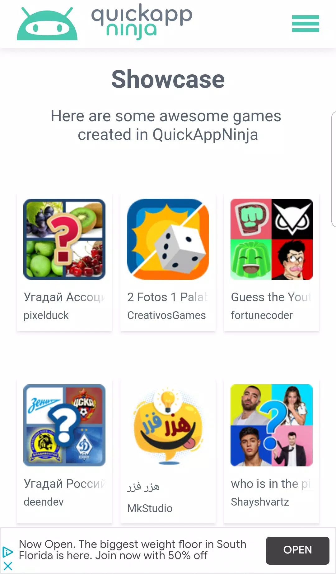 QuickAppNinja: Create Android Games without any Coding for free!