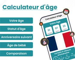 Calculateur d'âge & Rappel Affiche