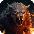 Angry Fire Wolf Live Wallpaper biểu tượng