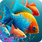 Colorful Fishes Live Wallpaper आइकन