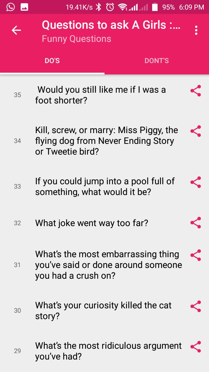 Questions To Ask a Girl - Lovely, Funny, Magical.. APK per Android Download