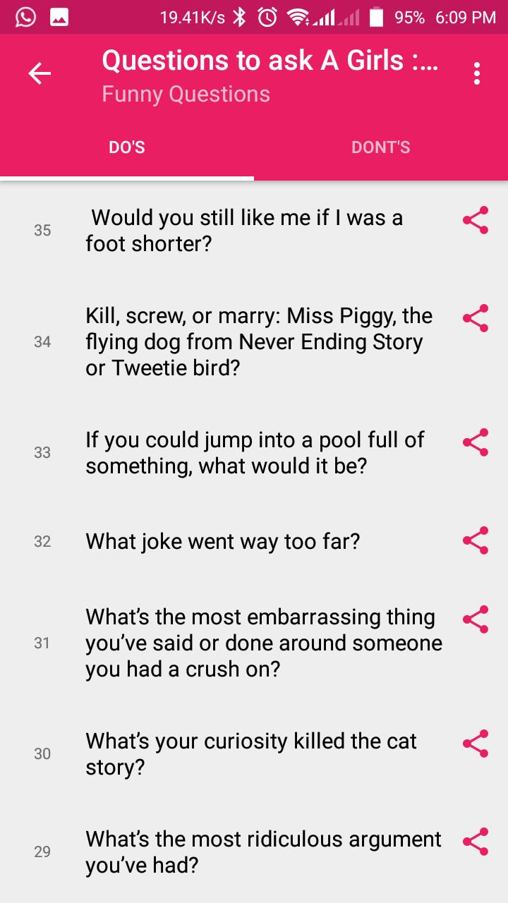 Questions To Ask a Girl - Lovely, Funny, Magical.. APK per Android Download Questions To Ask a Girl - Lovely, Funny, Magical.. APK per Android Download