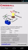 1 Schermata Calcolatore di legge di Ohm