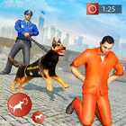 Policía Perro Crimen Persecución Deber, obligación icono